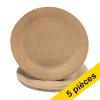 Offre : 5x ProNappe assiette jetable en carton 23 cm (20 pièces) - kraft 404833 - 1