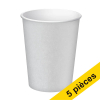 Offre : 5x ProNappe gobelets à café en carton 20 cl (15 pièces) - argent 404849 - 1