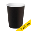 Offre : 5x ProNappe gobelets à café en carton 20 cl (15 pièces) - noir 404839 - 1
