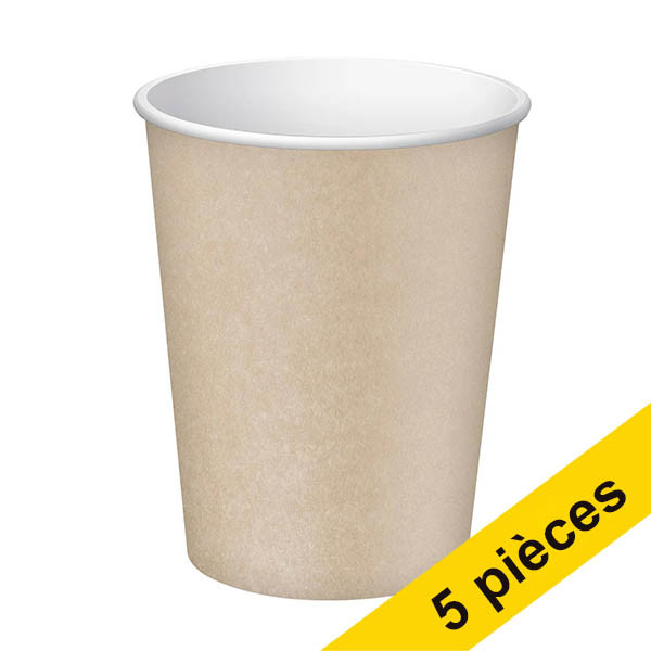 Offre : 5x ProNappe gobelets à café en carton 20 cl (15 pièces) - or 404847 - 1