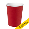 Offre : 5x ProNappe gobelets à café en carton 20 cl (15 pièces) - rouge 404843 - 1
