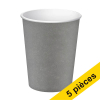 Offre : 5x ProNappe gobelets en carton 20cl (15 pièces) - gris 404845 - 1
