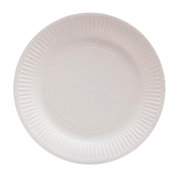 ProNappe assiette jetable en carton 23 cm (20 pièces) - blanc 404830 - 1