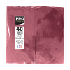 ProNappe serviettes en papier 2 plis pliage 1/8 38 x 38 cm (40 pièces) - bordeaux 404818 - 1