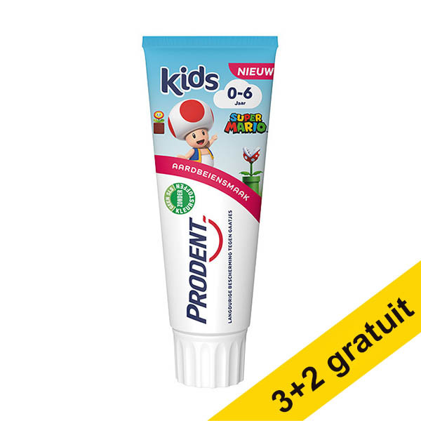 Offre : 5x Prodent Kids Super Mario dentifrice 0-6 ans (75 ml) SPR00104 - 1