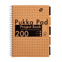 Pukka Pads Kraft Project Book cahier à spirale A4 ligné 80 g/m² 100 feuilles 200457 Pukka Pads Kraft Project Book cahier à spirale A4 ligné 80 g/m² 100 feuilles 200457