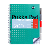 Pukka Pads Projectbook Metallic cahier à spirale A4 quadrillé 80 g/m² 100 feuilles 200447