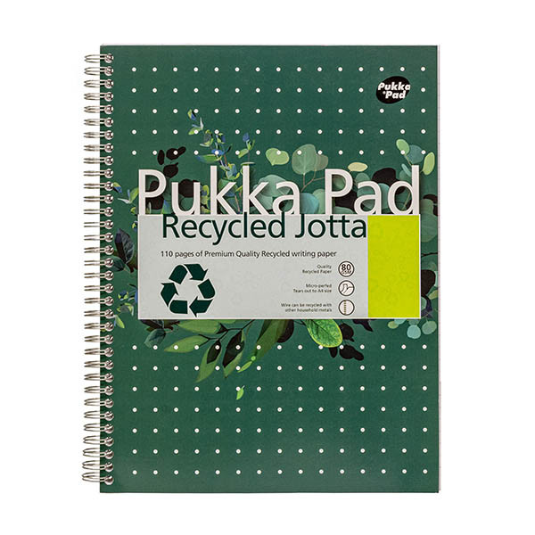 Pukka Pads Recycled Jotta cahier à spirale A4+ ligné 80 g/m² 55 feuilles 200452 - 1