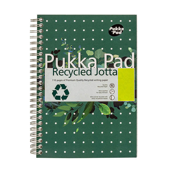 Pukka Pads Recycled Jotta cahier à spirale A5 ligné 80 g/m² 55 feuilles 200453 Pukka Pads Recycled Jotta cahier à spirale A5 ligné 80 g/m² 55 feuilles 200453 - 1