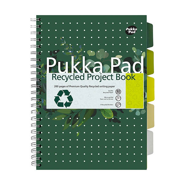 Pukka Pads Recycled Projectbook cahier à spirale A4 ligné 80 g/m² 100 feuilles 200455 - 1