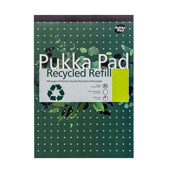 Pukka Pads Recycled bloc de cours A4 ligné 80 g/m² 50 feuilles 200451 Pukka Pads Recycled bloc de cours A4 ligné 80 g/m² 50 feuilles 200451 - 1