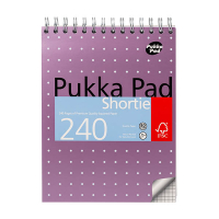 Pukka Pads Shortie Metallic bloc à spirale 23,5 x 17,8 cm quadrillé 80 g/m² 120 feuilles 200449