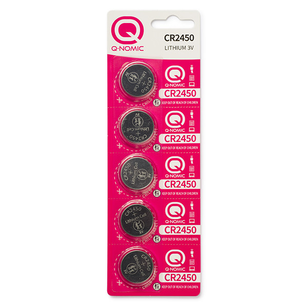 Pile bouton CR2450 | Q-Nomic | 5 pièces (Lithium, 3 V) AQN00021 - 1