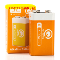 Q-Nomic Power 9V / 6LR61 / E-block pile alcaline (2 pièces) AQN00042