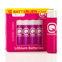 Q-Nomic Power AAA / FR03 pile au lithium (12 pièces) AQN00085
