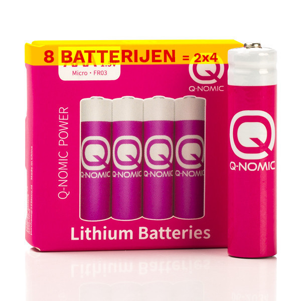 Q-Nomic Power AAA / FR03 pile au lithium (8 pièces) AQN00084 - 1
