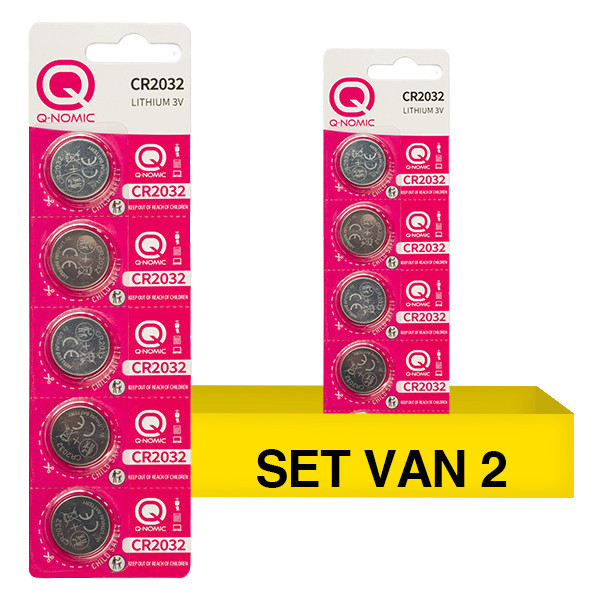 Q-Nomic Power CR2032 3V pile bouton au lithium 10 pièces AQN00051 - 1