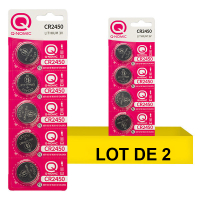 Q-Nomic Power CR2450 3V pile bouton au lithium 10 pièces AQN00061