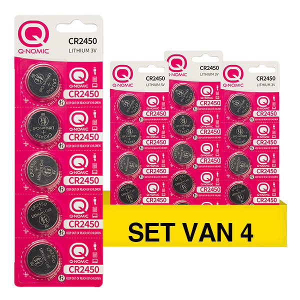 Q-Nomic Power CR2450 3V pile bouton au lithium (20 pièces) AQN00062 - 1