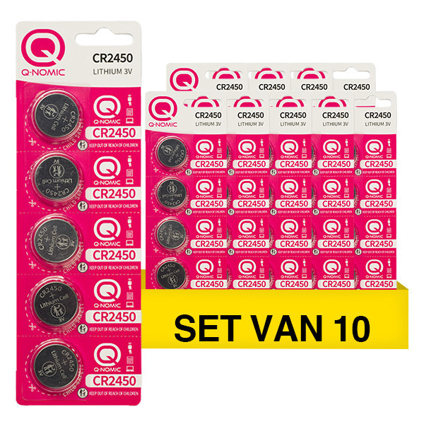 Q-Nomic Power CR2450 3V pile bouton au lithium (50 pièces) AQN00064 - 1
