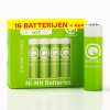 Q-Nomic Power piles rechargeables AA / HR6 Ni-Mh (16 pièces, 2000 mAh) AQN00093 - 1