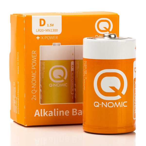 Q-Nomic pile D alcaline 1,5 V 2 pièces AQN00017 - 1