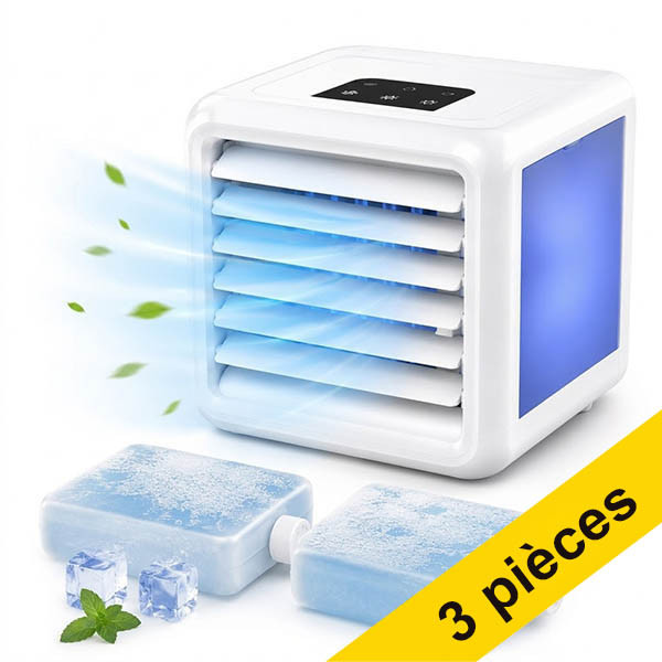 Offre : 3x QUIGG mini rafraîchisseur d'air avec éclairage LED 263359 - 1