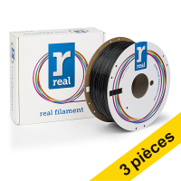 REAL Offre: 3x REAL filament 1,75 mm PETG 1 kg - noir  135631