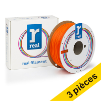 REAL Offre: 3x REAL filament 1,75 mm PLA 1 kg - orange fluo  135611