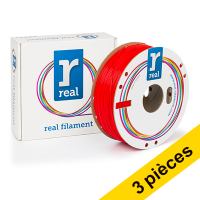 REAL Offre: 3x REAL filament 1,75 mm PLA 1 kg - rouge  135622