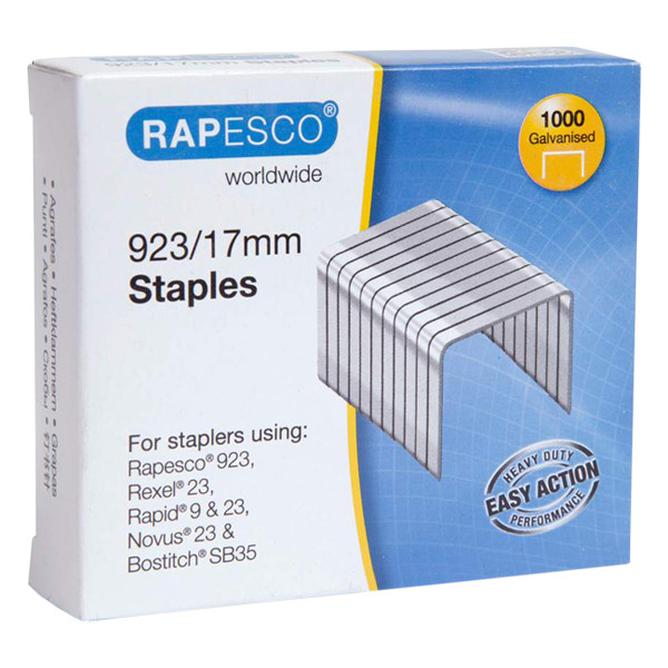 Rapesco 23/17 agrafes galvanisées (1000 pièces) 1240 226819 - 1