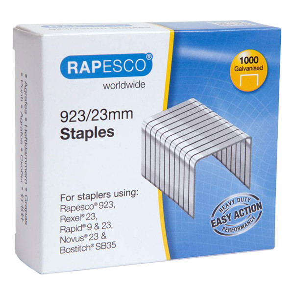 Rapesco 23/23 agrafes galvanisées (1000 pièces) 1242 226821 - 1