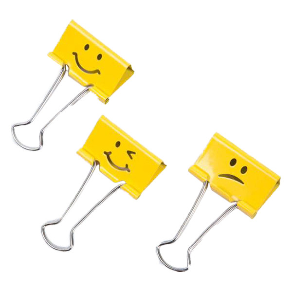 Rapesco Emoji clips 19 mm (20 pièces) - jaune vif 1351 226806 - 1