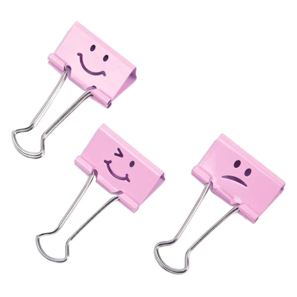 Rapesco Emoji clips 19 mm (20 pièces) - rose bonbon 1349 226804 - 1