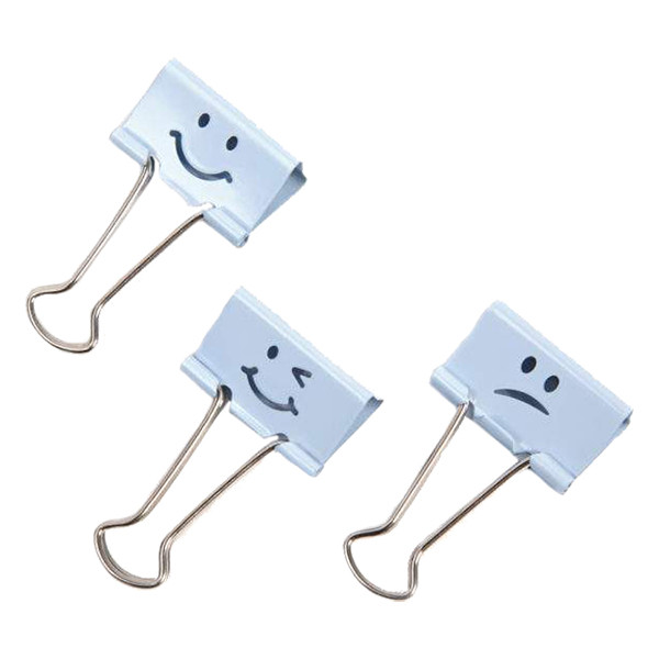 Rapesco Emoji clips 32 mm (20 pièces) - bleu poudre 1353 226808 - 1