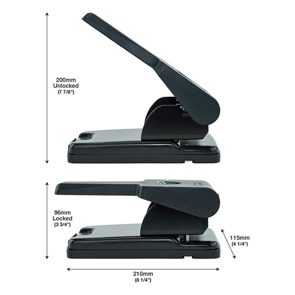 Rapesco HD865-P Heavy Duty perforatrice 2 trous (63 feuilles) - noir 1631 202097 - 5
