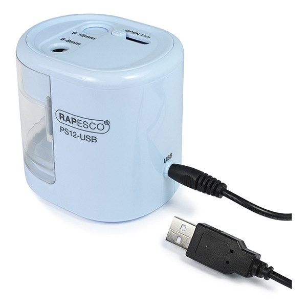 Rapesco PS12-USB taille-crayon électrique - bleu poudre 1447 202073 - 3