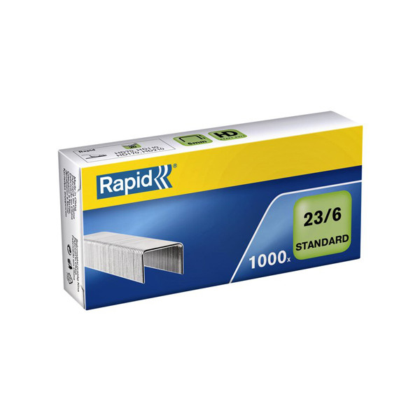 Rapid 23/6 agrafes standard galvanisées (1000 pièces) 24869100 202044 - 1