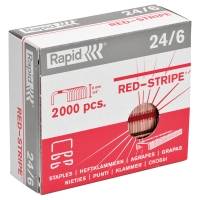 Rapid 24/6 agrafes strong bandes rouges (2000 pièces) 11700245 202028