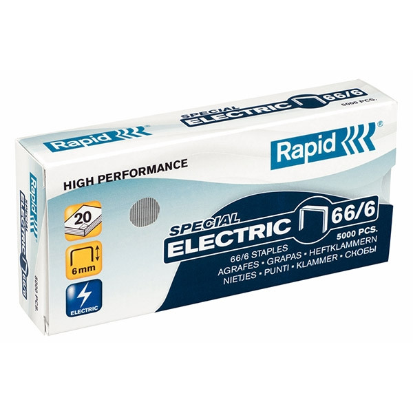Rapid 66/6 agrafes électriques strong (5000 pièces) 24867800 202031 - 1