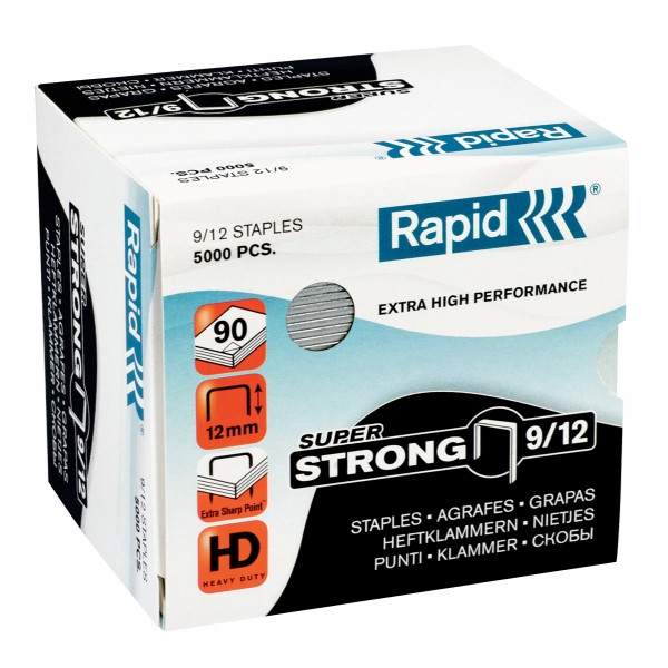 Rapid 9/12 agrafes Super Strong galvanisées (5000 pièces) 24871400 202033 - 1