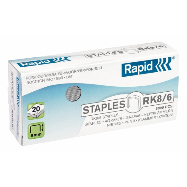 Rapid standard RK8 (B8) agrafes (5000 agrafes) 24873700 202038 - 1