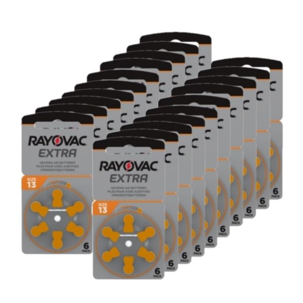 Rayovac Extra Advanced 13 / PR48  pile pack avantageux 120 pièces - orange ARA00132 - 1