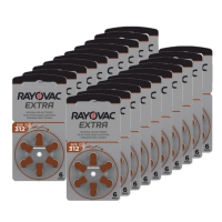 Rayovac Extra Advanced 312 / PR41 pile pack avantageux (120 pièces) - marron ARA00130