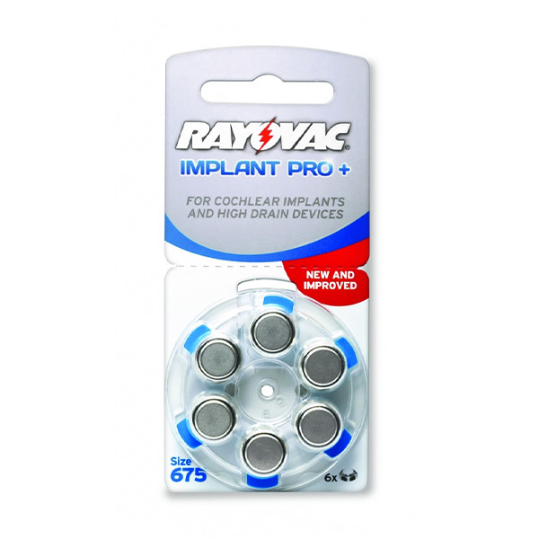 Rayovac Implant pro+ H675 Cochlear pile 6 pièces 616750 204808 - 1