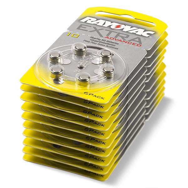 Rayovac extra advanced 10 pack avantage 60 pièces (jaune)  204804 - 1