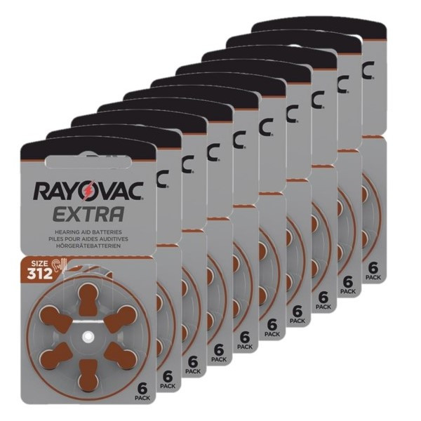 Rayovac extra advanced 312 pack de 60 pièces (marron)  204806 - 1