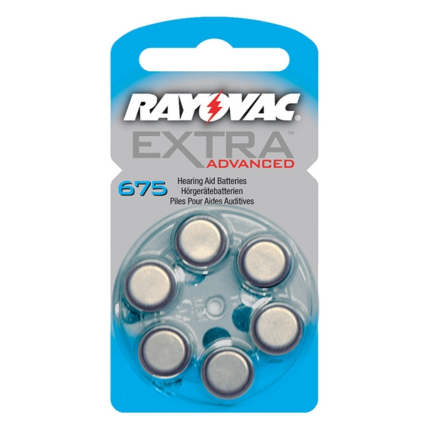 Rayovac extra advanced 675 pile pour appareil auditif 6 pièces (bleue) PR44 204803 - 1