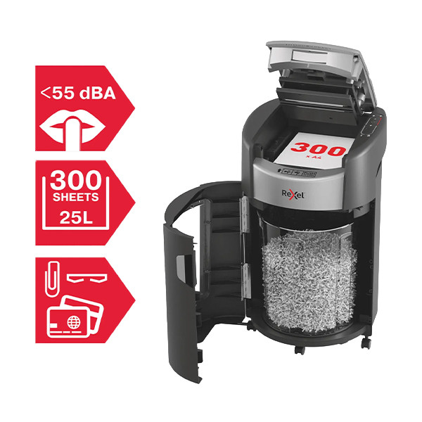 Rexel ShredMax Auto+ 300X déchiqueteuse petits copeaux 208316 - 2