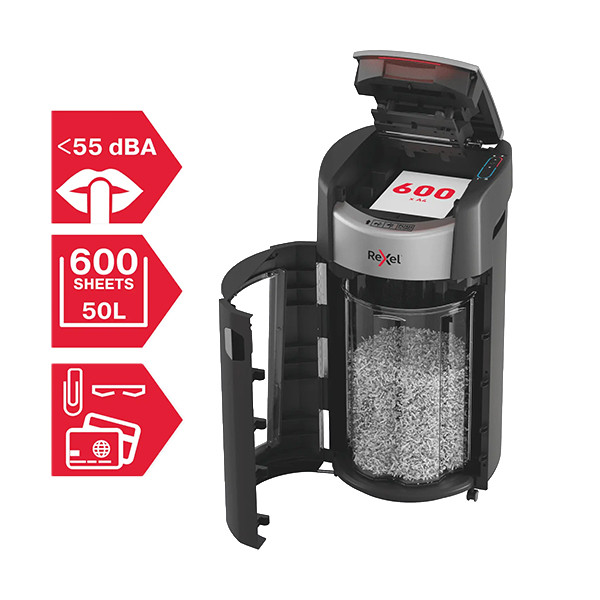 Rexel ShredMax Auto+ 600X déchiqueteuse petits copeaux 208318 - 2